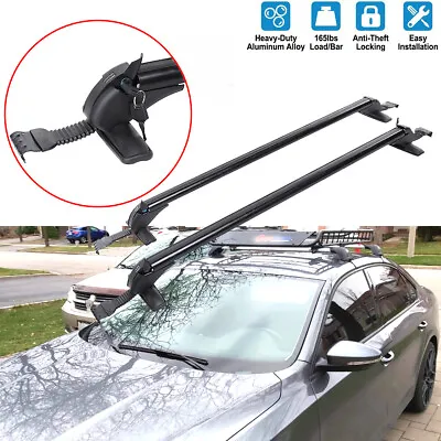 Car Top Roof Rack Cross Bar 43.3 Luggage Carrier Aluminum W/ Lock For Volkswagen • $135.58