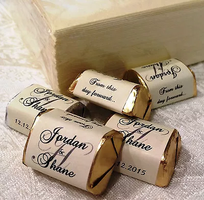 120 IVORY MONOGRAM Wedding Candy WRAPPERS/STICKERS/LABELS Personalized FAVORSy • $10.99