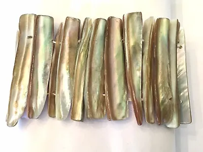 NEW ~ 2” Wide ABALONE Stretch Bracelet • $7.99