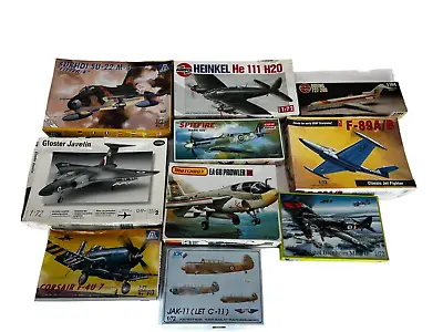 Lot Of 10 Vintage WW2 Plastic Model Plane Aircrafts Airplane Kits Old Stock 1:72 • $55