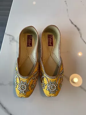 Embroidered Embellished Sequin Flat Women Shoes - Multiple Colors (Desi Jutti) • $24.99