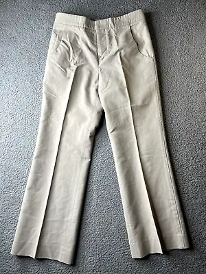 Marni Womens EU 40 Small Wide Leg Button Fly Khaki Pants 28x28 Made In Italy • $52.50