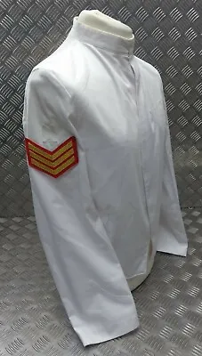 Ex- British Military Issue SGT Sergeants Stand Up Collar White Dress Jacket  • $53.68