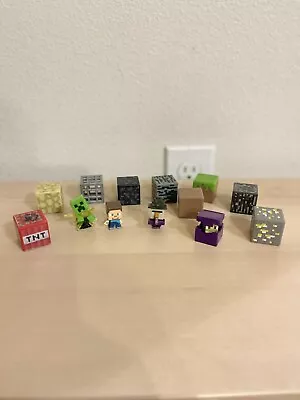 Minecraft Minifigures Lot Of 13 Figures/ Blocks • $15