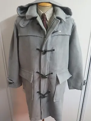 Vintage Lacoste Wool Duffle Duffel Coat Raincoat M 40  Euro 50 - Blue • $99.46