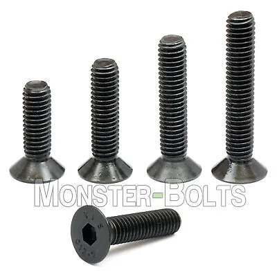 M3 Flat Head Socket Cap Screws 12.9 Steel W/ Black Oxide DIN 7991 0.50 Coarse • $5.34