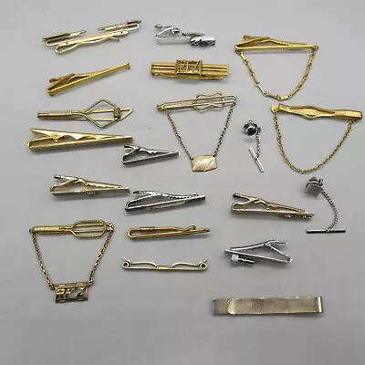 Vintage Tie Clip Clasp Bar Tac Pin Lot Of 20 Hickock FXR Swank Hadley Anson • $24