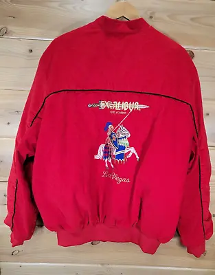 VTG Excalibur Corduroy Jacket Men Size XXL Las Vegas Medieval Knight 90s • $49.99