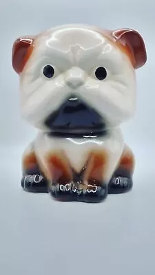 Vintage Piggy Bank Coin Bank Bulldog Dog Ceramic Cute Figurine 6.5  • $16.80