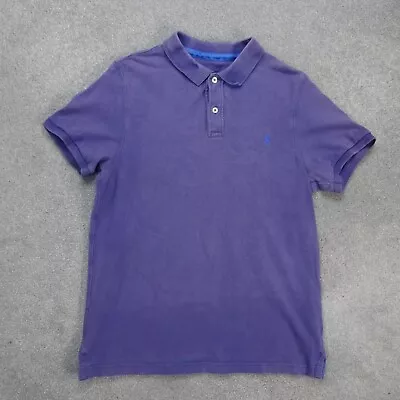 Joules Polo Shirt Womens Medium Purple Button Up Sports Logo Short Sleeve Ladies • $12.62