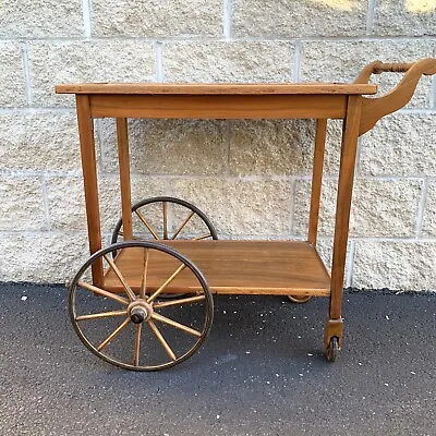 Antique Oak?  Tea Cart Arts And Crafts Mission Style EXC Condition • $400