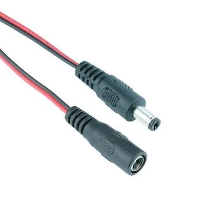 2.1mm X 5.5mm DC Prewired Plug Socket Connector Male Female Jack CCTV  • £2.99