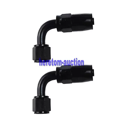 2Pcs AN -8 AN8 8-AN 90 Degree Swivel Fast Flow Oil Fuel Hose End Fitting Adaptor • $20.87