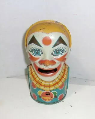 J. CHEIN 5.5  Tin Litho CLOWN BANK 1950's Toy • $52.50