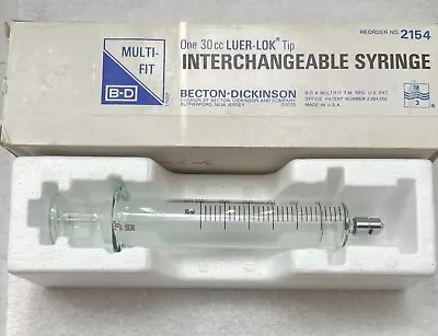 NEW BD Multifit Interchangeable Reusable 50cc Glass Graduated Luer Lok Syringe • $59