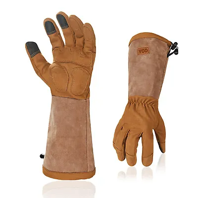 Vgo 1Pair Long Cuff Rose Pruning Thorn Proof Garden Gloves Work Gloves(SL6592) • $16.78