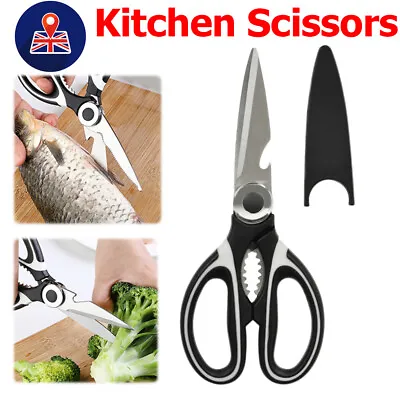 Kitchen Scissor Multi-Purpose Stainless Steel Shears Chicken Bone Veg Meat Tool • £5.29