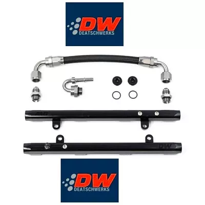 DW Billet Fuel Rail Kit With Crossover Line For 2011-23 Mustang GT 5.0 V8 Coyote • $359