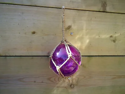 £16.99 • Buy Glass Purple Fishing Boat Net Float - Buoy Blown Balls - Bathroom 135 Mm Garden
