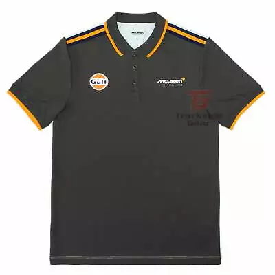 McLaren Gulf Racing Men's Original Polo Shirt - Gulf Blue & Grey • $60