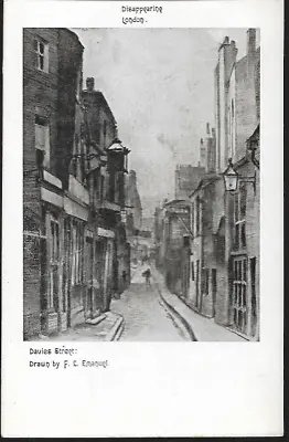 London - Davies Street Mayfair (Disappearing London) Emanuel Postcard C.1910s • £3.75