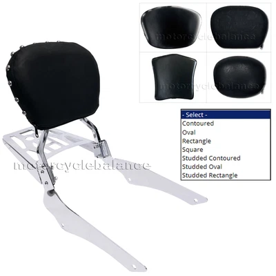 $155 • Buy Passenger Sissy Bar Backrest Luggage Rack For 1998-up Yamaha V Star 650 Classic