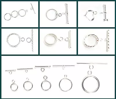 REAL 925 Stamped Sterling Silver Toggle Clasp 9mm 11mm 12mm 15mm20mm Finding USA • $6.98