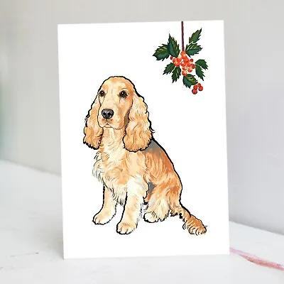 Golden Cocker Spaniel Christmas Card • £3.55