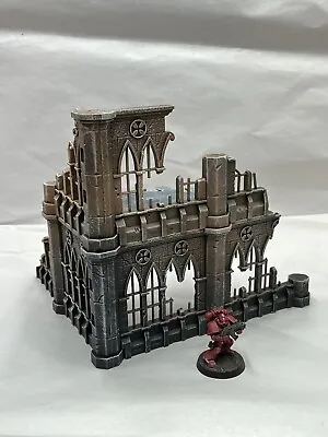 Wargaming Warhammer 40k Compatible Fully Painted Building Ruins Scenery Terrain • $60