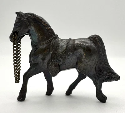 $13.99 • Buy Vintage 2  Carnival Horse Cast Metal Bronze/Copper Tone JAPAN Rare