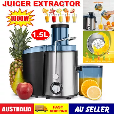 1000W Stainless Steel Electric Juicer Cold Press Fruit Lemon Orange Extractor AU • $25.95