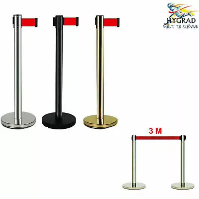 £29.90 • Buy Refurbished 2x Barrier Que Posts Stanchion With 3M Belt Crowd Control Posts 