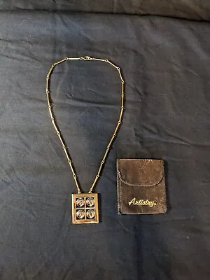 Artistry Necklace Gold And Silver Two Tone 20.5  With Chain Jewelry Bag Vintage • $15