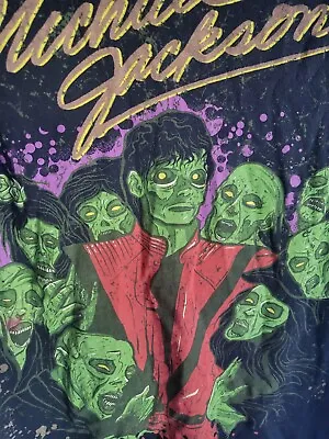 Michael Jackson Zombies Thriller Art  Black T-Shirt 2XL Licensed 2009 Authentic • $15