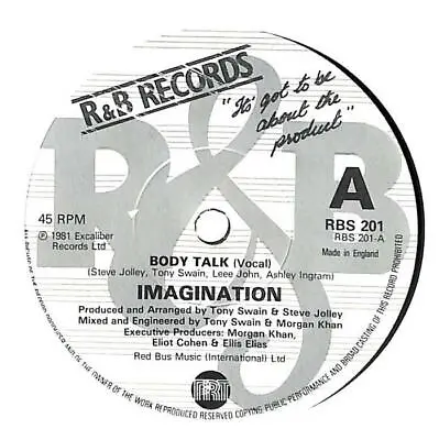 Imagination Body Talk UK 7  Vinyl Record Single 1981 RBS201 45 EX • £6