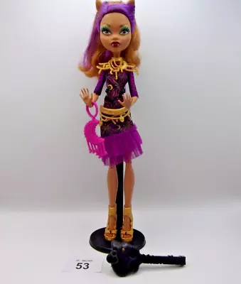 Monster High Doll Clawdeen Wolf Frights Camera Action Black Carpet With Stand. • $19.88