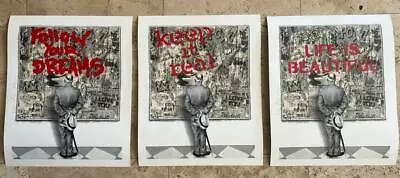 Mr. Brainwash Follow Your Dreams Life Is Beautiful Keep It Real Suite Signed & # • $7200