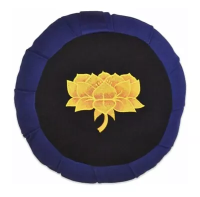  Zafu Meditation Cushion - Round Yoga Pillow Filled With Natural Blue Oasis • $40