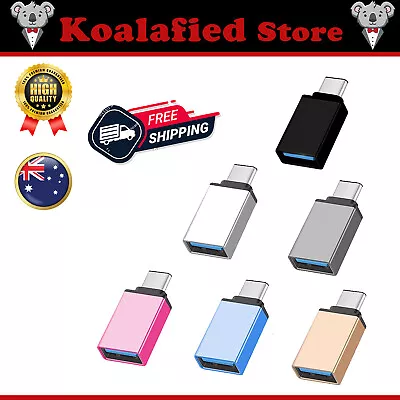 Type C Male To USB A Female OTG Data Adapter USB 3.1 Type C Male To USB 3.0 AUS • $2.39