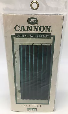 Vintage Cannon Vinyl Shower Curtain Hunter Green NOS Anti-Bacterial • $15.99