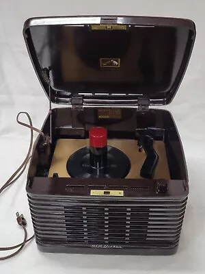 Vintage RCA Victor Victrola 45 Record Player 45-EY-3 Bakelite Brown Nice • $52