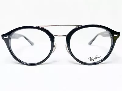 NEW Ray Ban RB5354F 2000 Mens Shiny Black Oval Modern Eyeglasses Frames 52/21 • $109.99