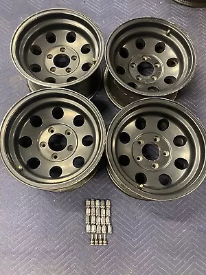 15 Inch Wheels Rims Chevy GMC Truck C10  15x8  5x5 Lug 15” Bullet Hole Vintage • $449.95