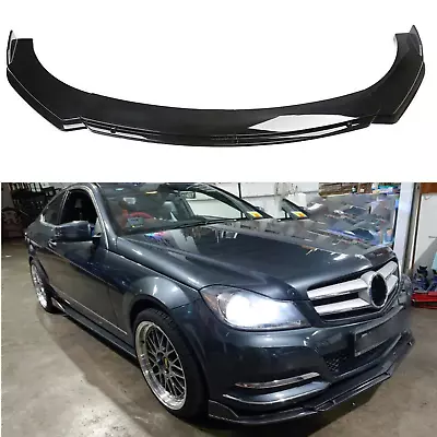 Gloss Black Front Lips Splitter Spoiler + Strut Rods Body Kit For Bens L++ • $59.99