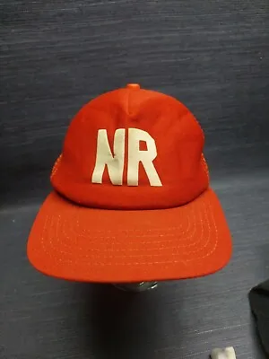 Vintage NR Trucker Hat Initials Name Red Snapback  N R Initial • $14.95