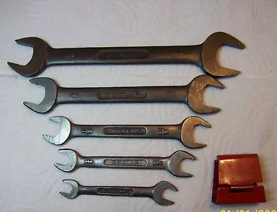 Vtg. Dunlap  5 Piece Wrench Set W/ Metal Holder Sears Roebuck & Co 1930s-1940s • $19.98