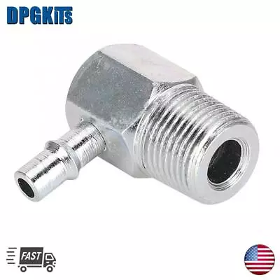 Vacuum Fitting 90 ° Intake Manifold Vacuum Fitting 3/8NPT-1/4 Aluminum Alloy NEW • $11.09