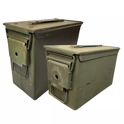 Used U.S. G.I. PA19 Tall 50 Cal And M2A1 50 Cal Ammo Can Boxes *mocinc.1982* • $35.98