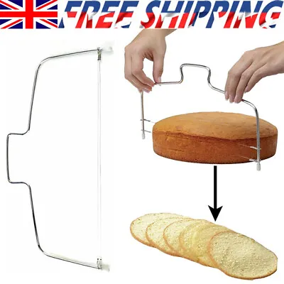 Stainless Steel Cake Slicer Cutter Wire Leveler Baking Cutter Decorating Tools • £6.16