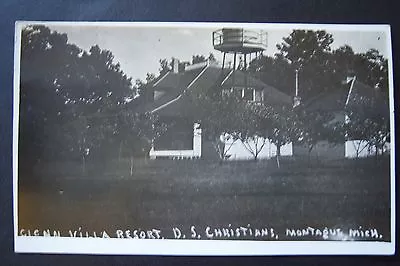 GLENN VILLA Resort D.S. Christians Montague Michigan Vintage Postcard  • $12